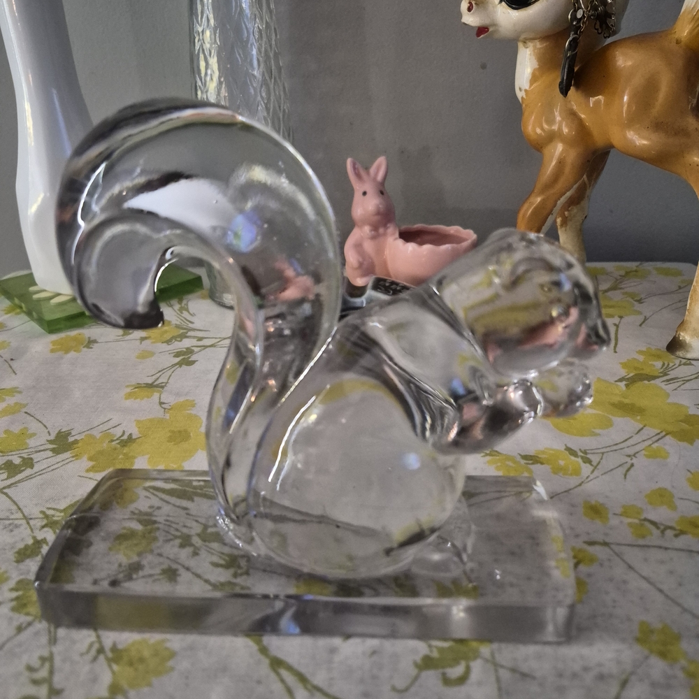 Elegant Glass Squirrel Figurine